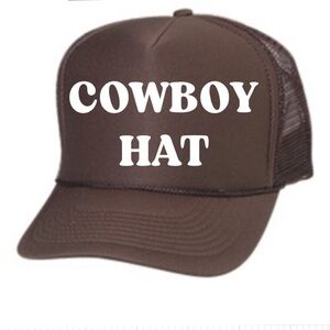 Cowboy hat trucker hat